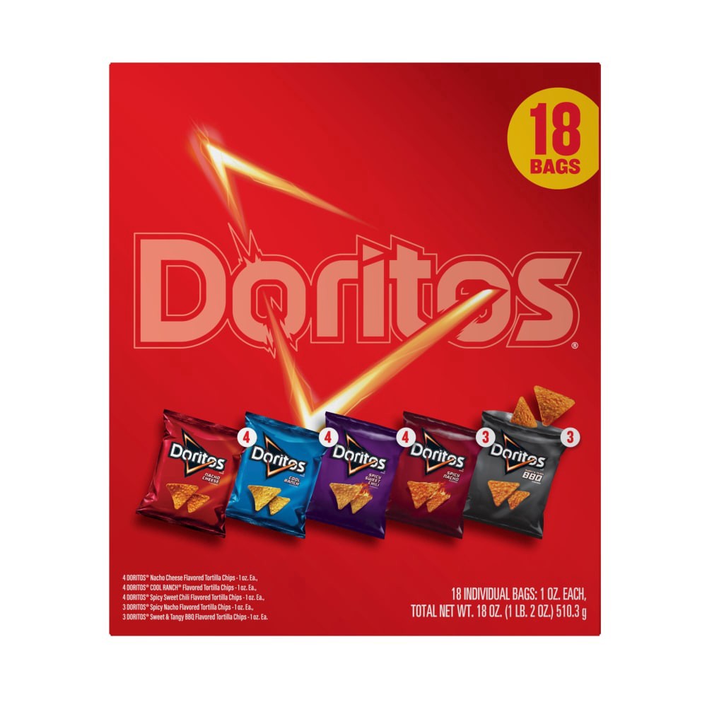 slide 2 of 6, Doritos Mix Vp 18pk, 18 oz