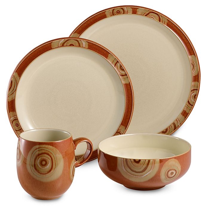 slide 1 of 1, Denby Chilli Place Setting - Deco/Cream, 4 ct