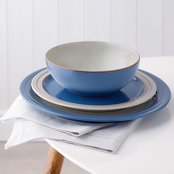 slide 2 of 2, Denby Heritage Fountain Place Setting - Blue, 4 ct