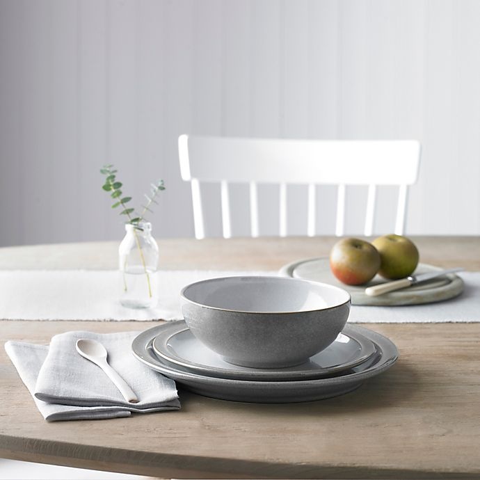 slide 2 of 3, Denby Elements Dinnerware Set - Light Grey, 12 ct