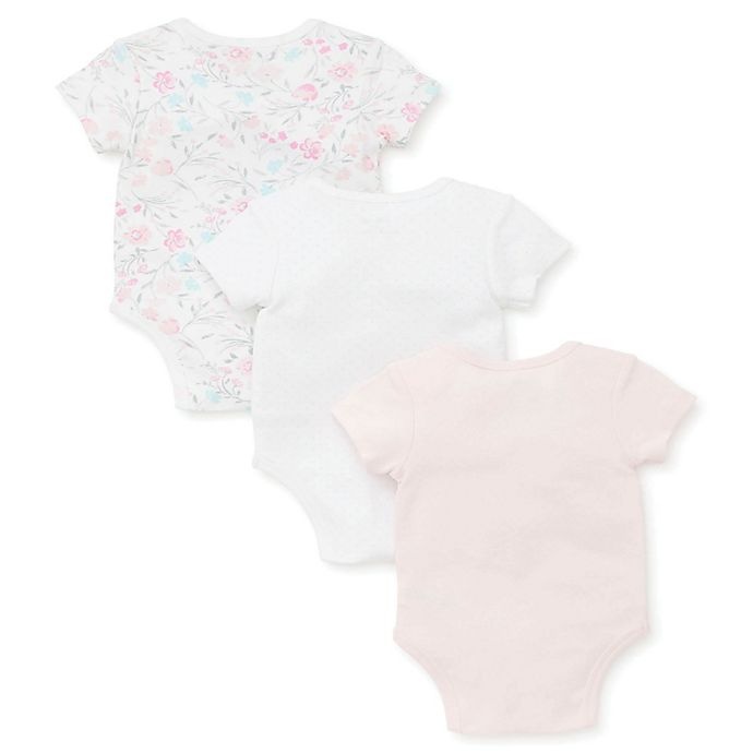 slide 2 of 2, Little Me Newborn Watercolor Bodysuits - Pink, 3 ct