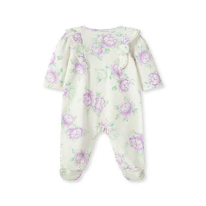 slide 2 of 2, Little Me Newborn Lavish Blooms Footie and Hat Set, 2 ct