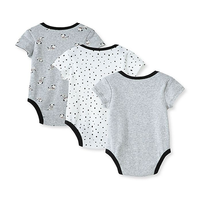 slide 2 of 2, Little Me Dalmation Bodysuits - Grey, 3 ct