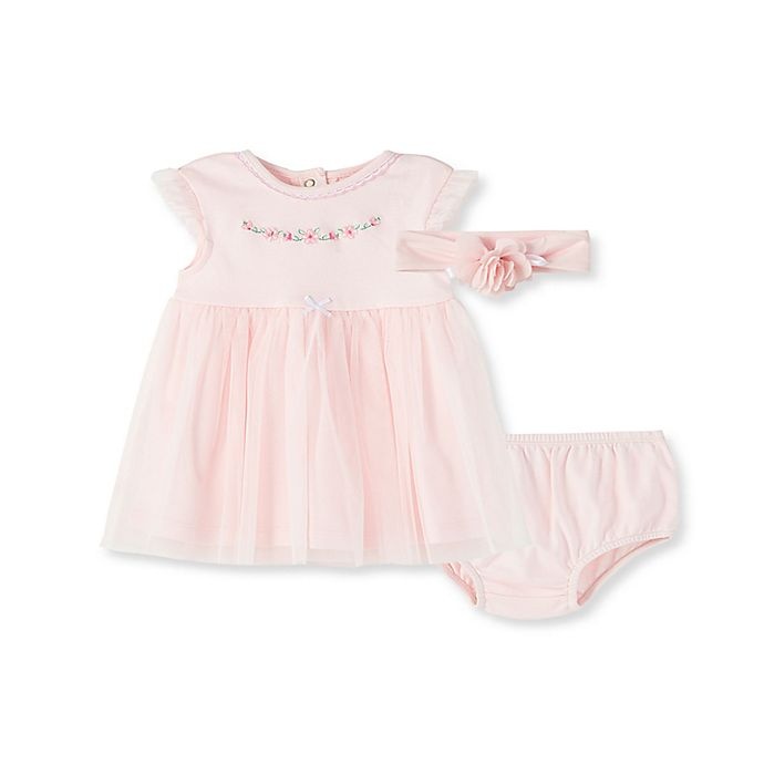 slide 1 of 2, Little Me dress 3 months pink blossom, 1 ct