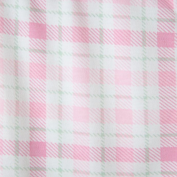 slide 4 of 5, Little Me Newborn Garden Plaid Cardigan, Pant, and Hat Set - Pink, 3 ct