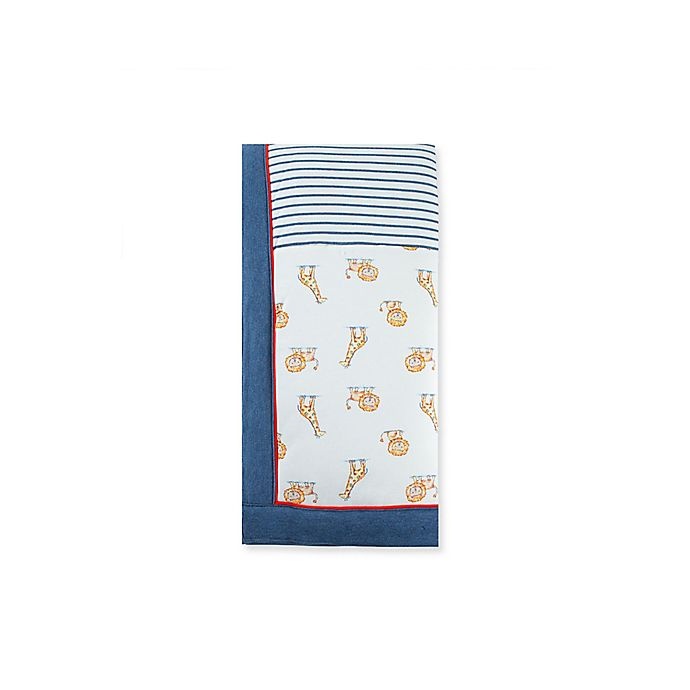 slide 1 of 5, Little Me Lion Giraffe Blanket - Blue, 1 ct