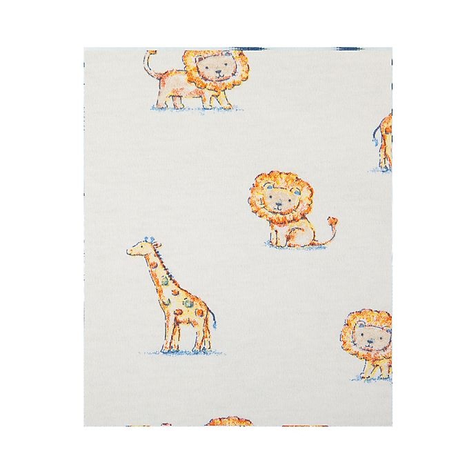 slide 5 of 5, Little Me Lion Giraffe Blanket - Blue, 1 ct