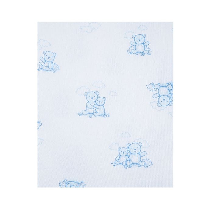 slide 4 of 5, Little Me Bear Organic Cotton Receiving Blankets - Blue, 2 ct