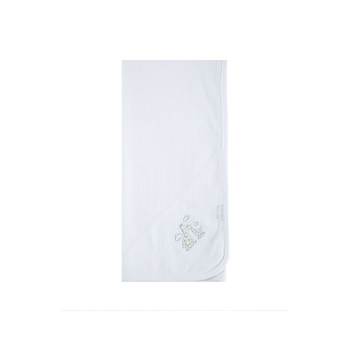 slide 5 of 7, Little Me Giraffe Organic Cotton Receiving Blankets - White, 2 ct