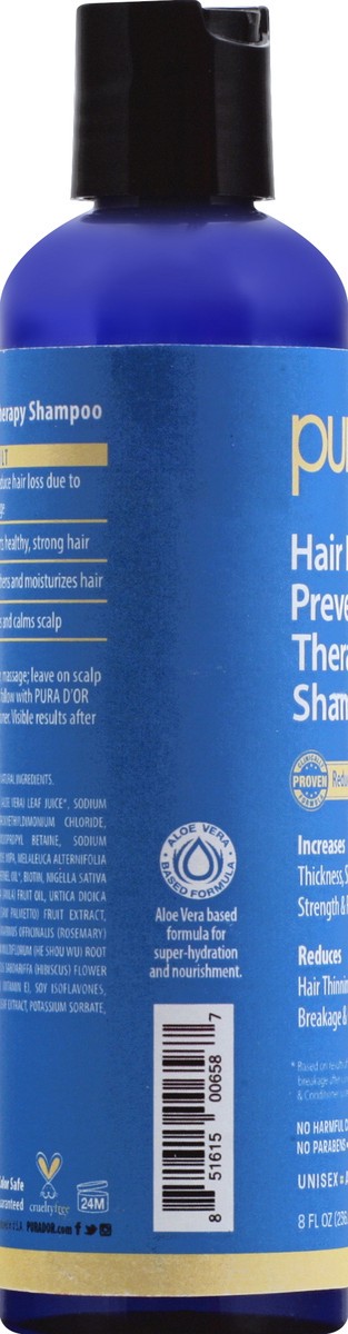 slide 4 of 6, PURA D'OR Therapy Shampoo 8 oz, 8 oz