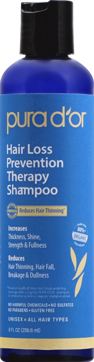 slide 1 of 6, PURA D'OR Therapy Shampoo 8 oz, 8 oz
