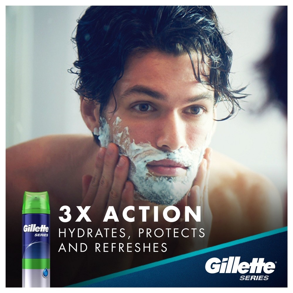 slide 3 of 5, Gillette Sensitive Shave Gel 198 gr, 7 oz
