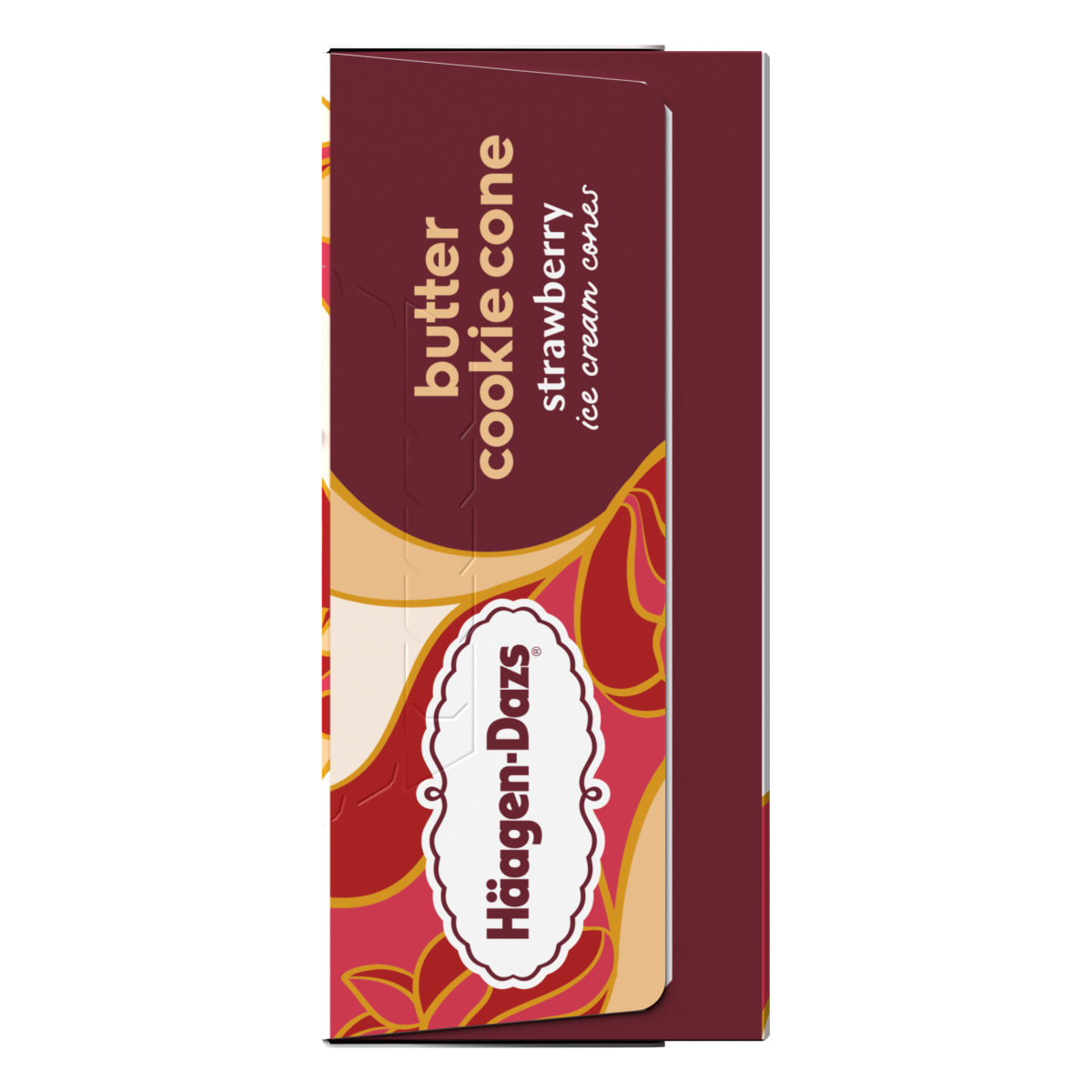 slide 2 of 3, Häagen-Dazs Butter Cookie Cone Strawberry Ice Cream 4 ea, 4 ct