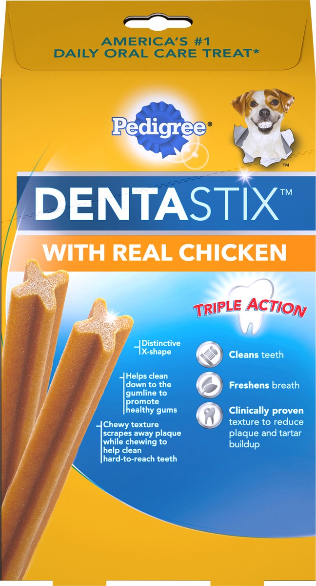 slide 9 of 10, Pedigree DentaStix Large Original with Real Chicken Treats for Dogs 7 ea, 7 ct