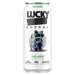 Lucky Energy Sugar Free Energy Drinks, OG Luck, 16 oz Can