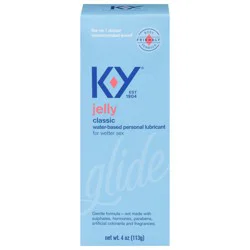 K-Y Glide Jelly Classic Personal Lubricant 4 oz