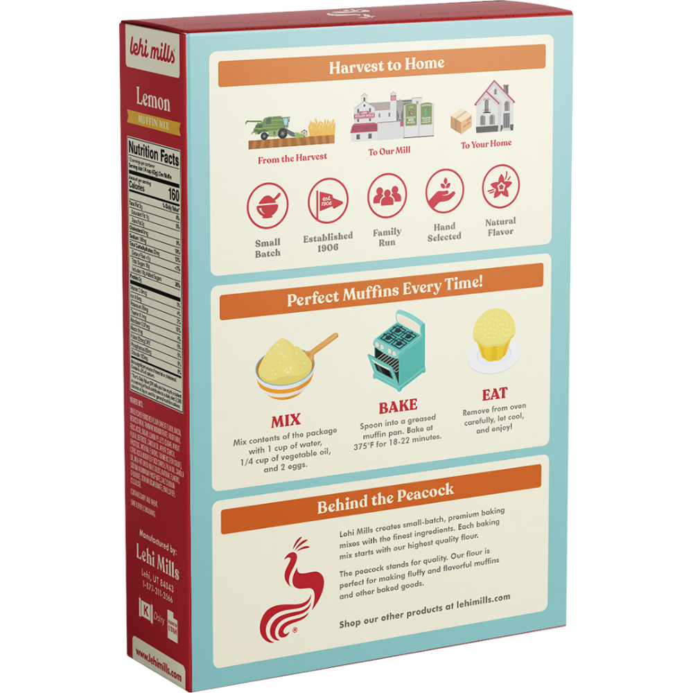 slide 2 of 2, Lehi Mills® Lemon Muffin Mix, 18 oz
