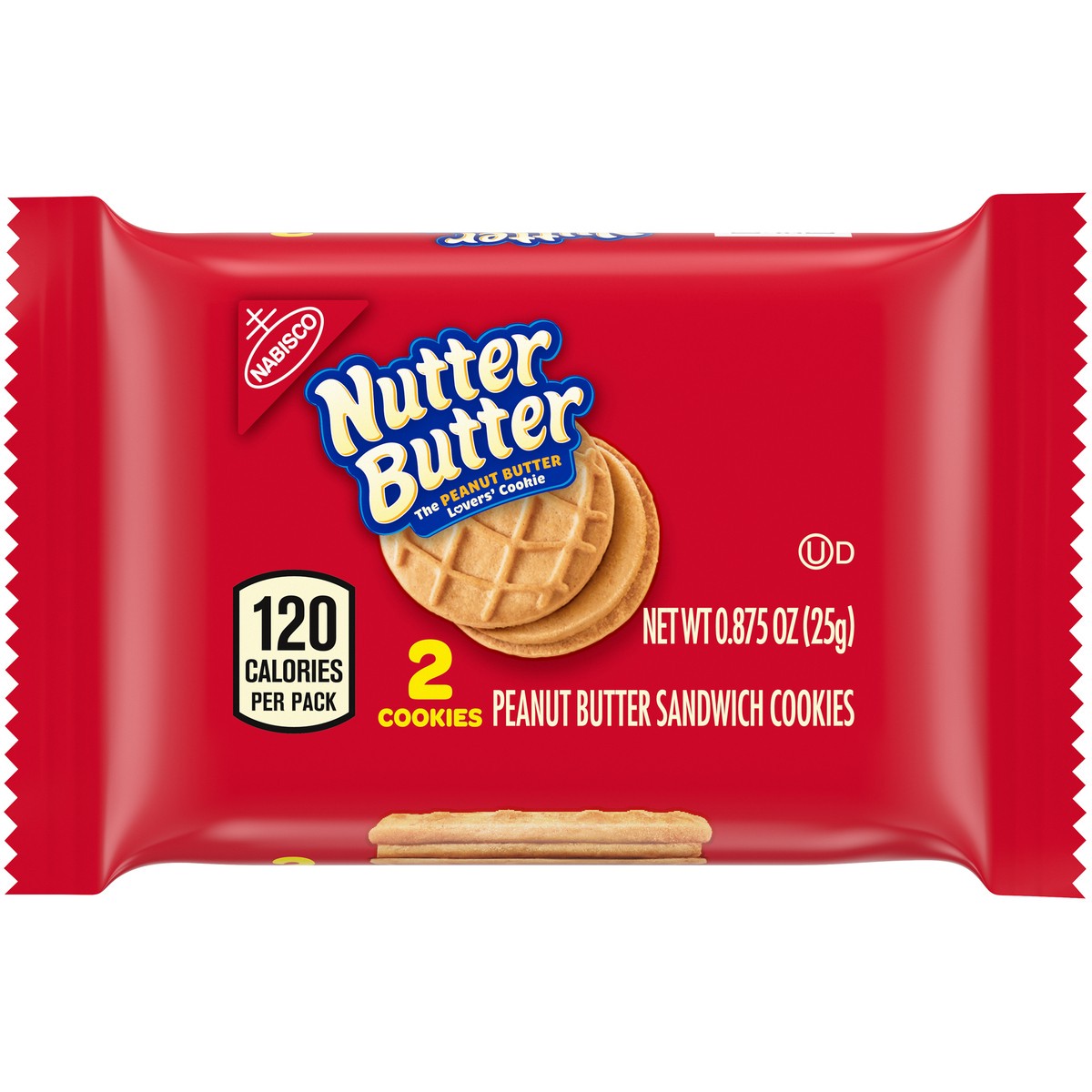 slide 12 of 14, Nutter Butter Nabisco Nutter Butter Peanut Butter Sandwich Cookies 0.875 oz. Pack, 0.88 oz