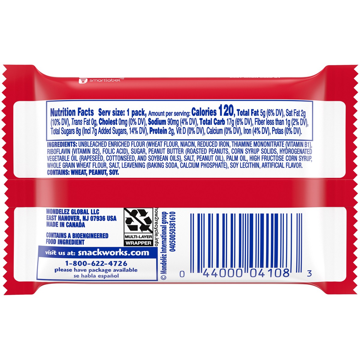 slide 14 of 14, Nutter Butter Nabisco Nutter Butter Peanut Butter Sandwich Cookies 0.875 oz. Pack, 0.88 oz