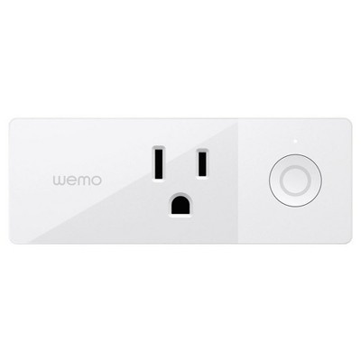slide 1 of 9, WEMO Mini Smart Outlet Plug Wi-Fi Enabled - White (F7C063), 1 ct