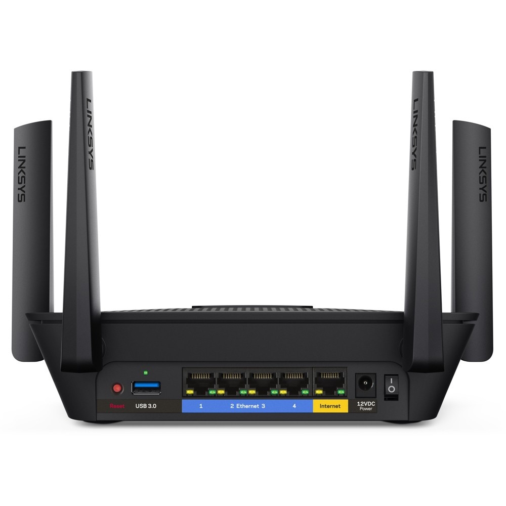 slide 2 of 3, Linksys MAX-STREAM AC2200 Tri-Band MU-MIMO Smart Wi-Fi Gigabit Router, Ideal For 4K TV Streaming - Gray (EA8300), 1 ct