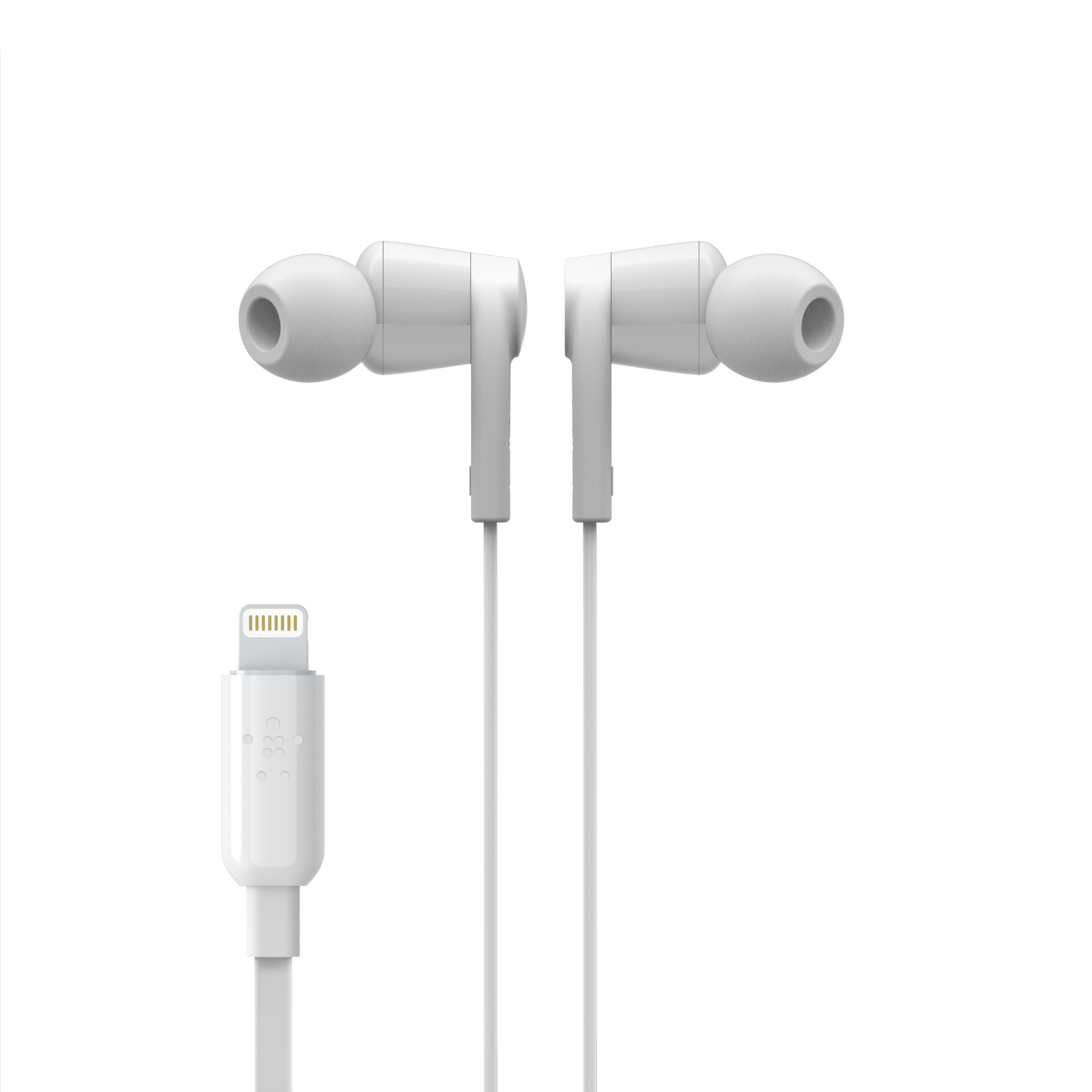 slide 2 of 3, Belkin SoundForm Headphones - Wired In-Ear Earphones With Microphone- iPhone Headphones, White, 1 ct