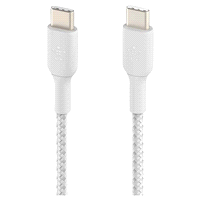 slide 14 of 21, Belkin Usb-C-To-Usb-C Braided Cable, 3.3', White, Cab004Bt1Mwh, 1 ct