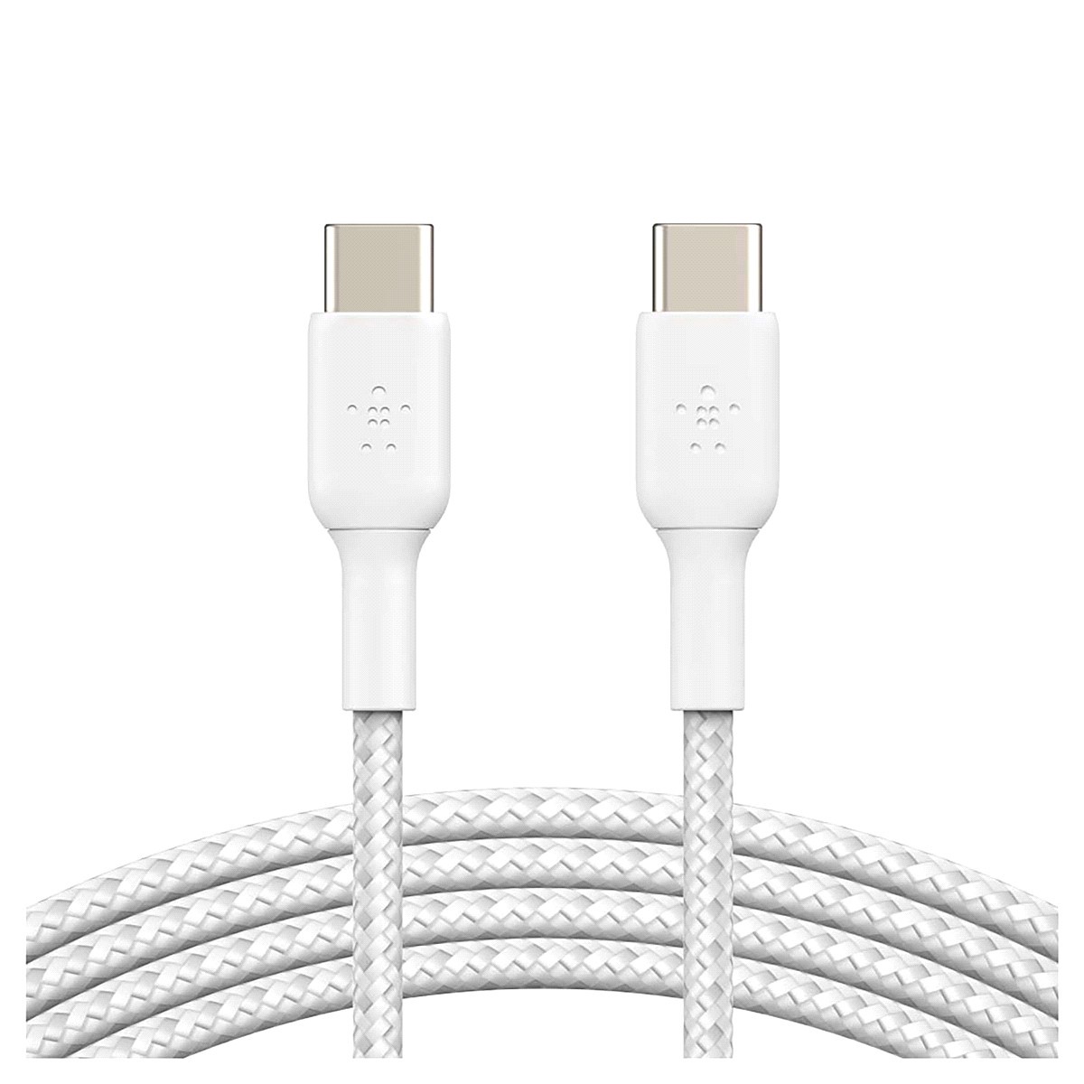 slide 4 of 21, Belkin Usb-C-To-Usb-C Braided Cable, 3.3', White, Cab004Bt1Mwh, 1 ct