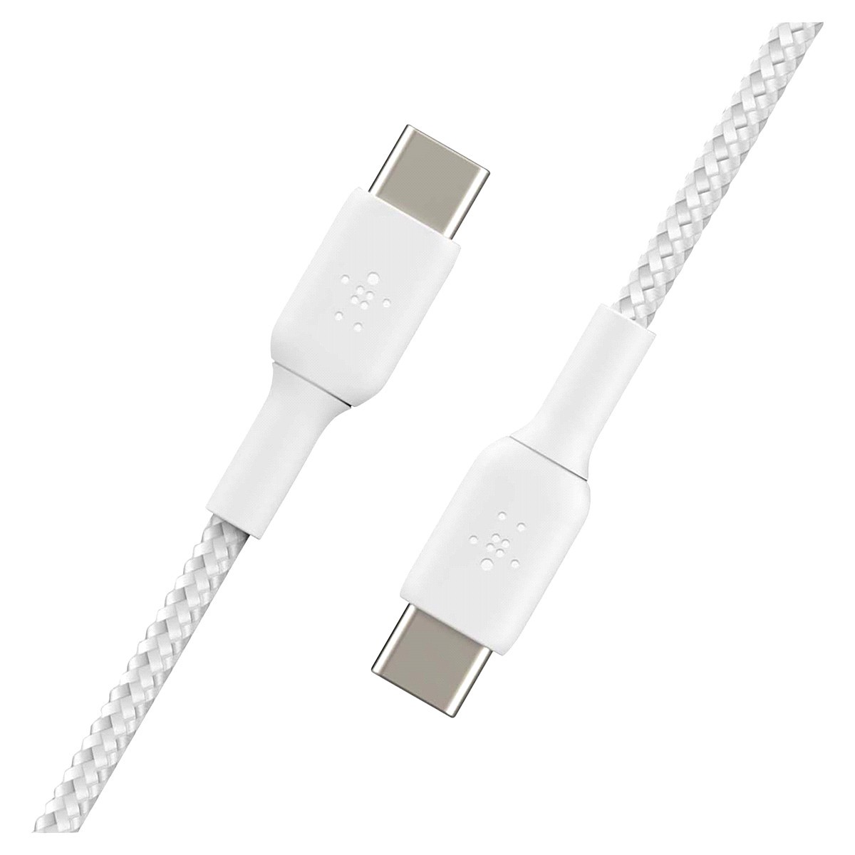slide 12 of 21, Belkin Usb-C-To-Usb-C Braided Cable, 3.3', White, Cab004Bt1Mwh, 1 ct