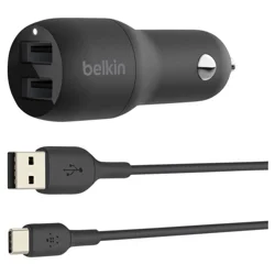 Belkin Dual USB-A 24 Watts Car Charger 1 ea