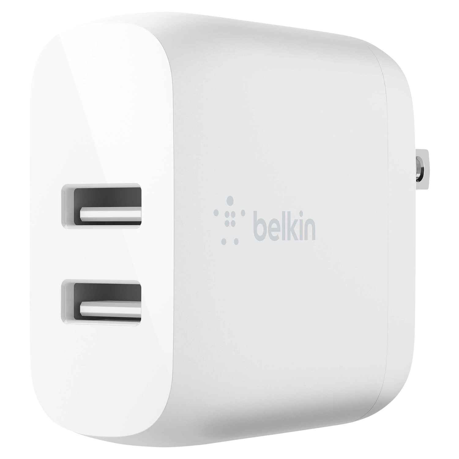 slide 4 of 4, Belkin Dual UASB-A 12 Watt Wall Charger, White, 1 ct