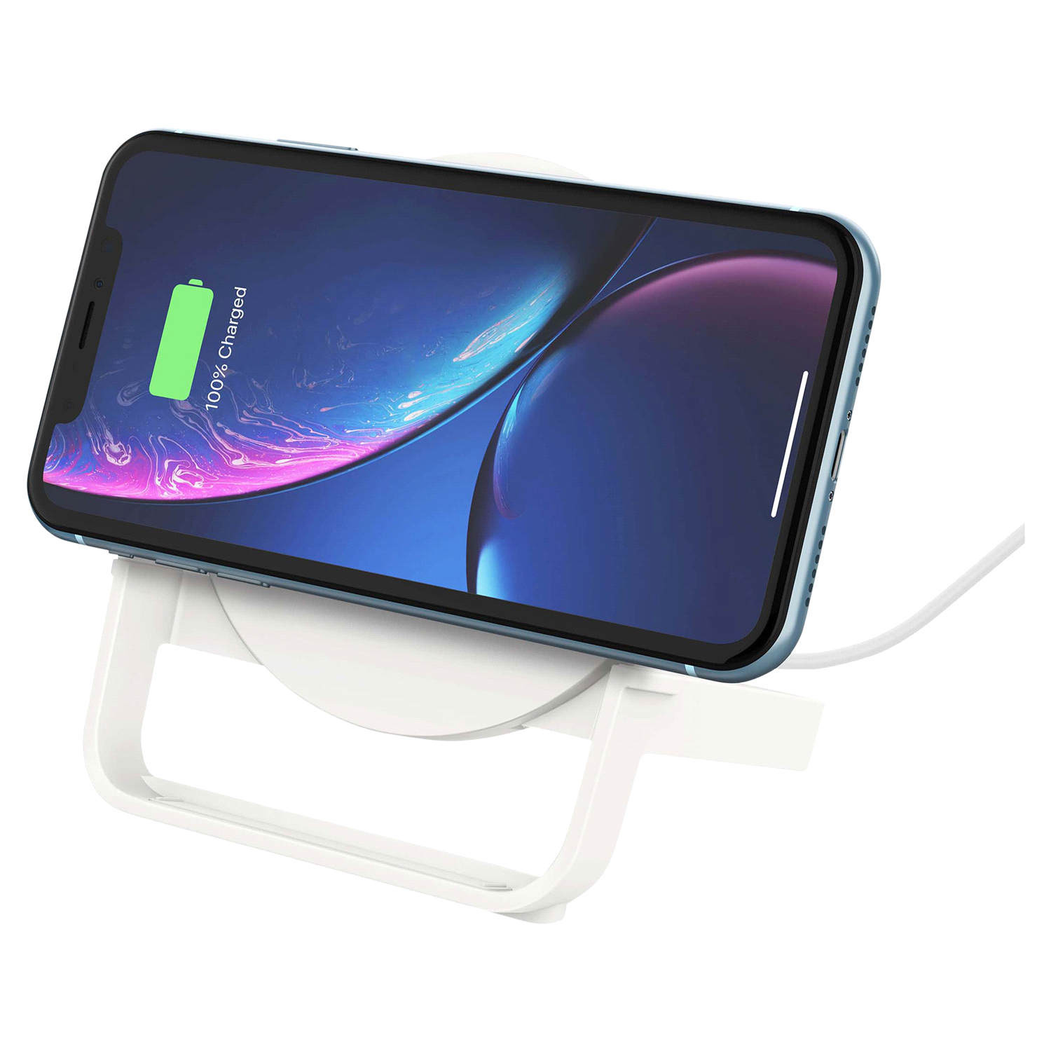 slide 2 of 4, Belkin 10W Wireless Charging Stand White, 1 ct