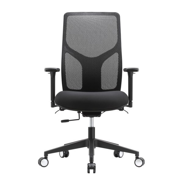 slide 3 of 9, WorkPro® 4000 Series Multifunction Ergonomic Mesh/Fabric High-Back Executive Office Chair, Black/Black, BIFMA Compliant, 1 ct