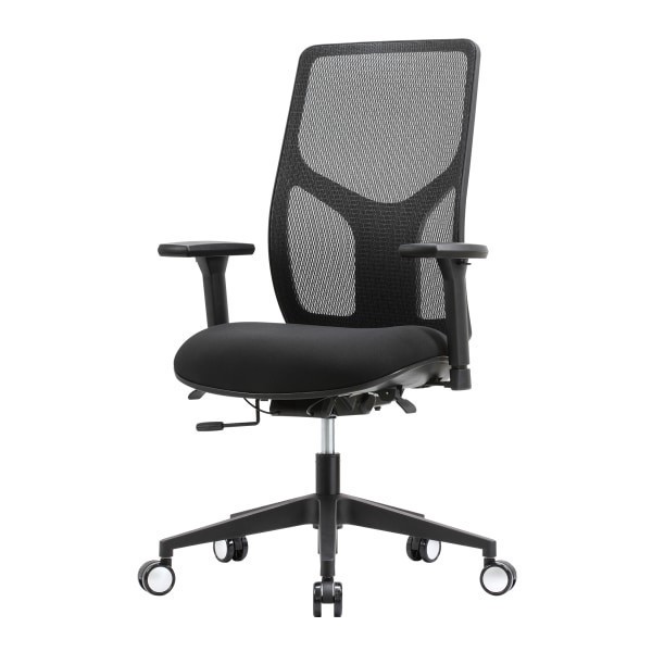 slide 6 of 9, WorkPro® 4000 Series Multifunction Ergonomic Mesh/Fabric High-Back Executive Office Chair, Black/Black, BIFMA Compliant, 1 ct
