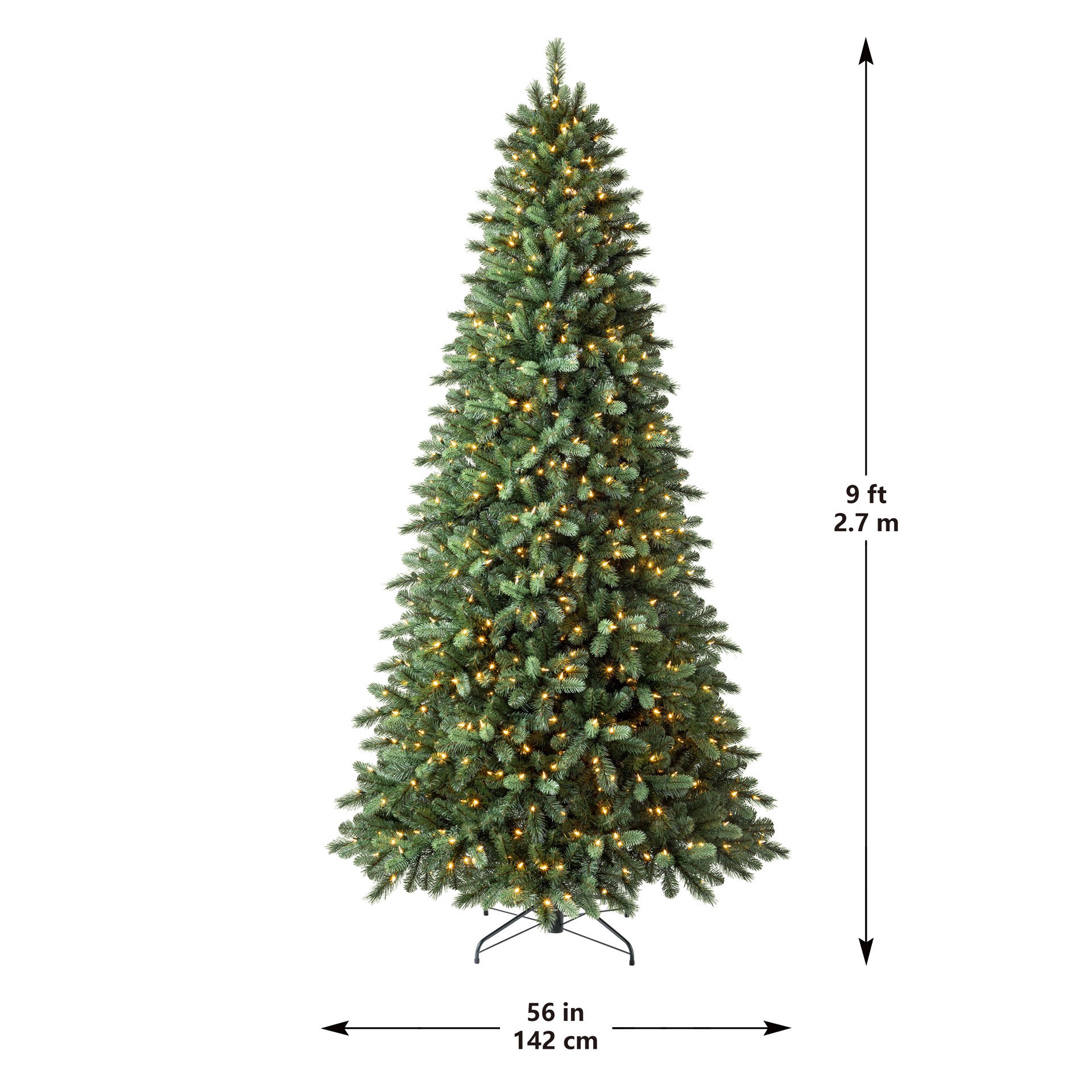 slide 7 of 9, 9ft. Pre-Lit Rothwell Fir Realistic Artificial Christmas Tree, Warm White Led Lights By Ashland, 9 ft