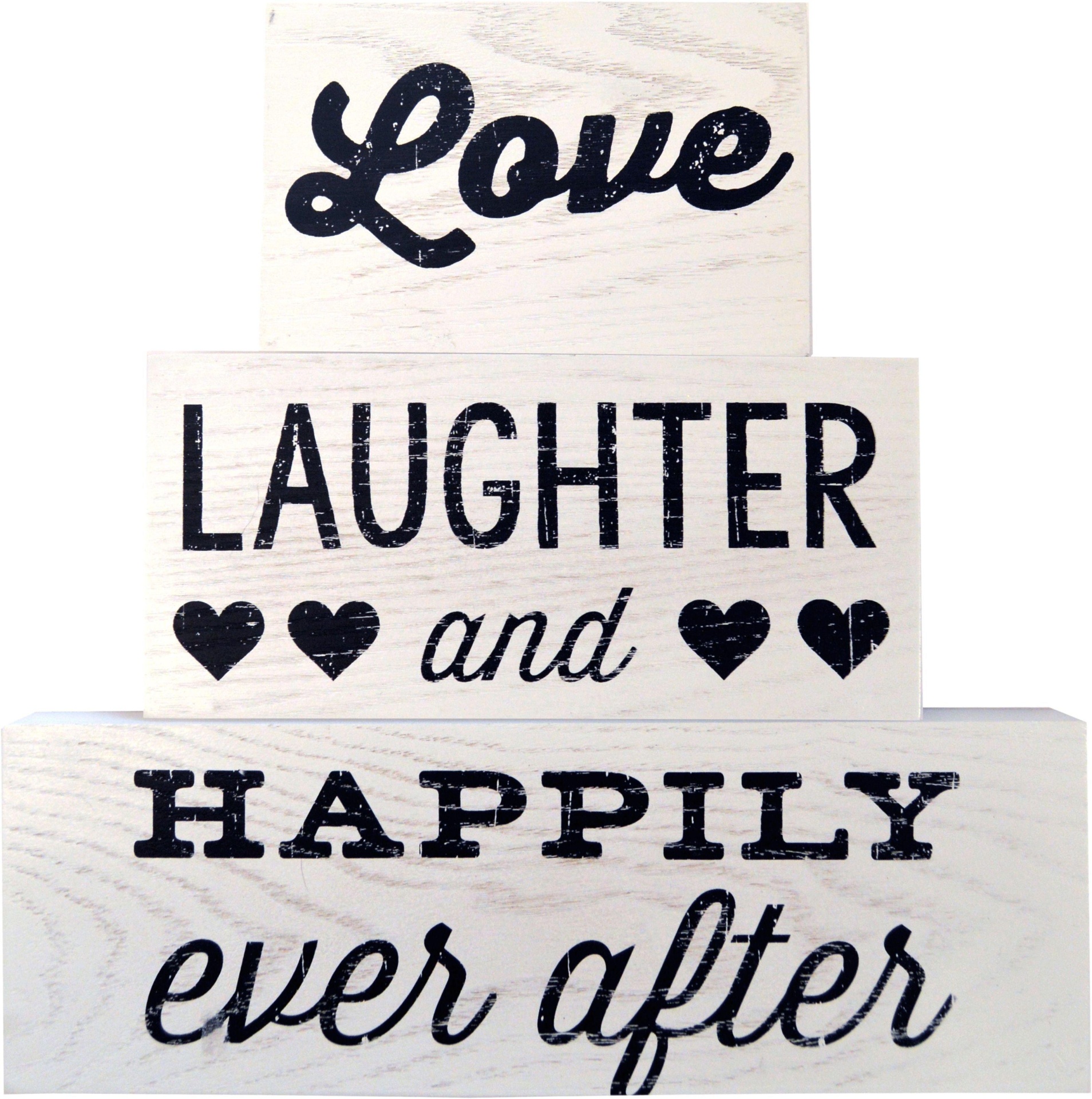 slide 1 of 1, Party City Happily Ever After Block Signs, 3 ct
