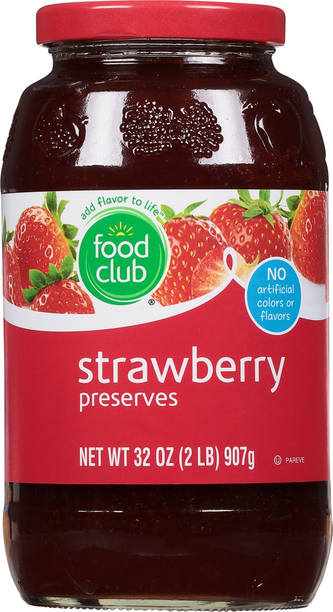 slide 4 of 9, Food Club Strawberry Preserves 32 oz, 32 oz