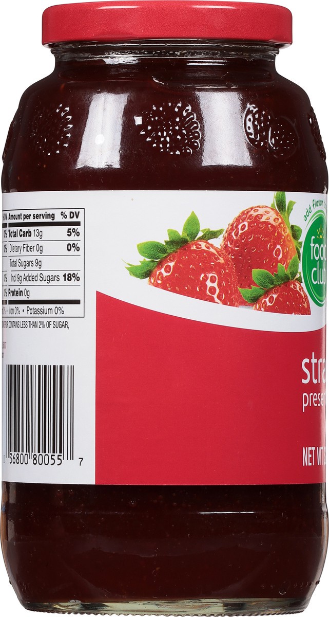 slide 3 of 9, Food Club Strawberry Preserves 32 oz, 32 oz