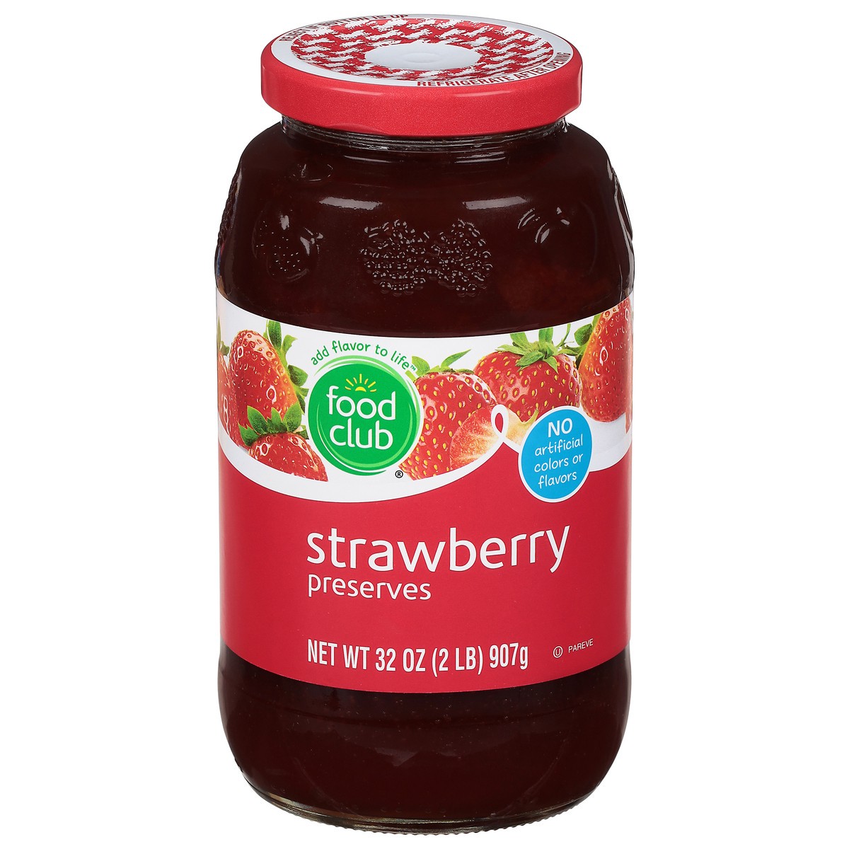 slide 1 of 9, Food Club Strawberry Preserves 32 oz, 32 oz