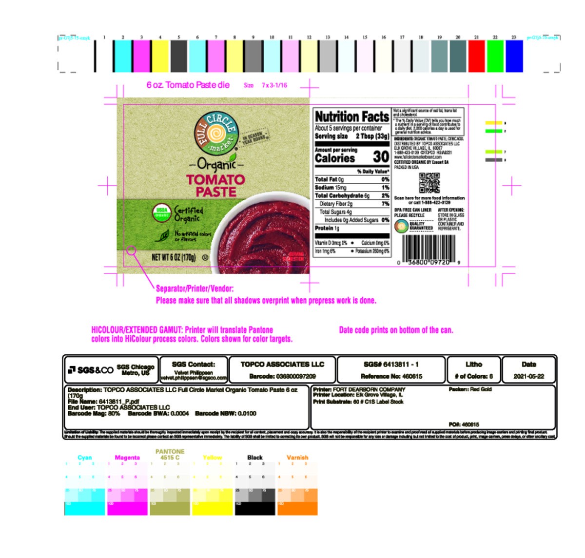 slide 3 of 16, Full Circle Market Organic Tomato Paste 6 oz, 6 oz