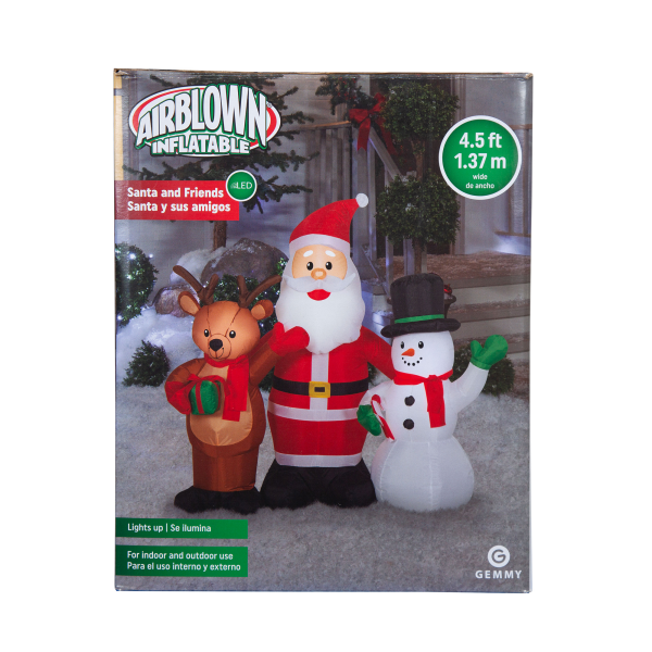 slide 23 of 29, Airblown-Santa and Friends-SM Scene, 50.39 in