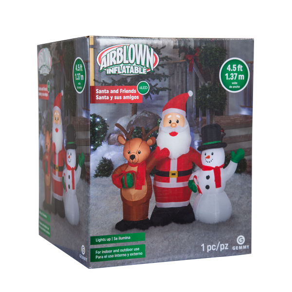 slide 12 of 29, Airblown-Santa and Friends-SM Scene, 50.39 in