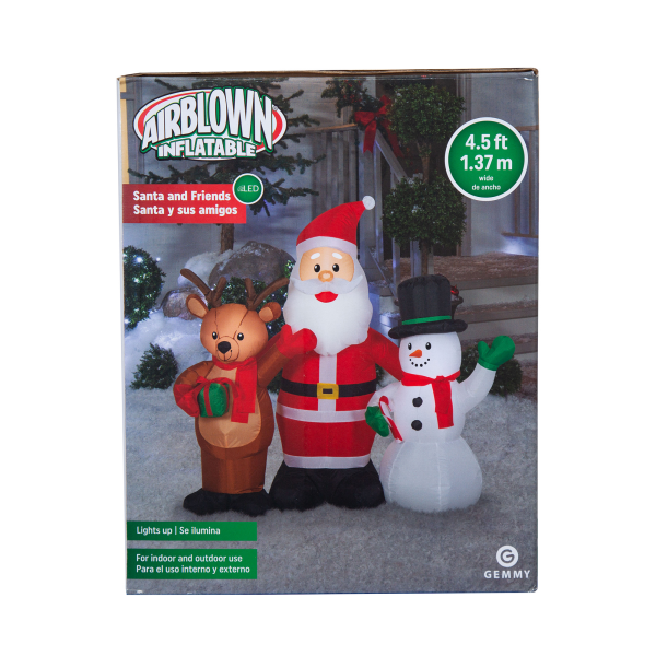 slide 20 of 29, Airblown-Santa and Friends-SM Scene, 50.39 in