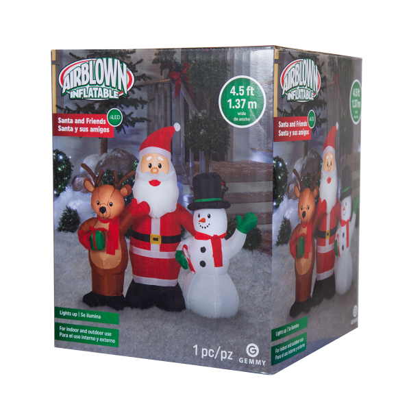 slide 4 of 29, Airblown-Santa and Friends-SM Scene, 50.39 in