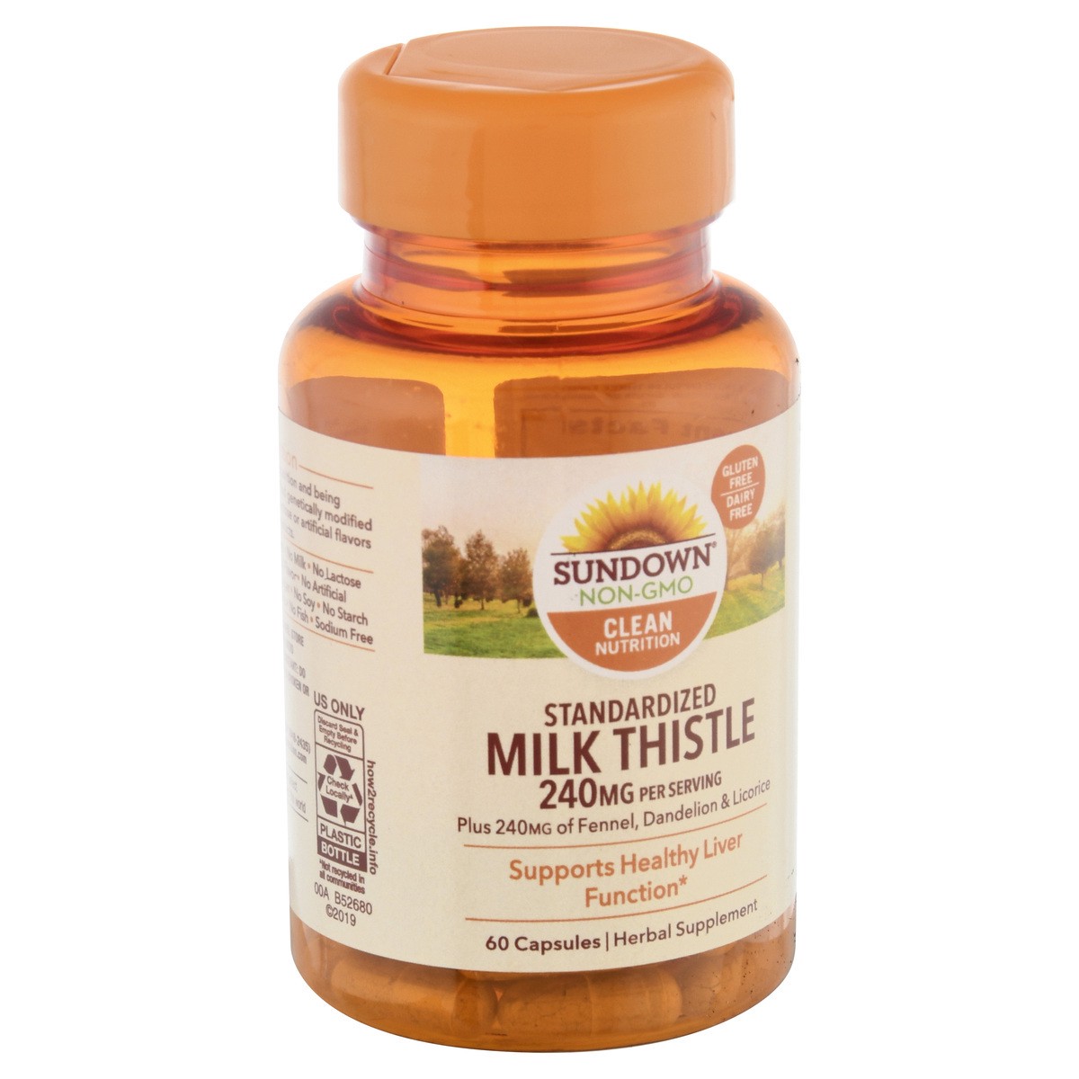 slide 2 of 9, Sundown Non-GMO 240 mg Capsules Standardized Milk Thistle 60 ea, 60 ct