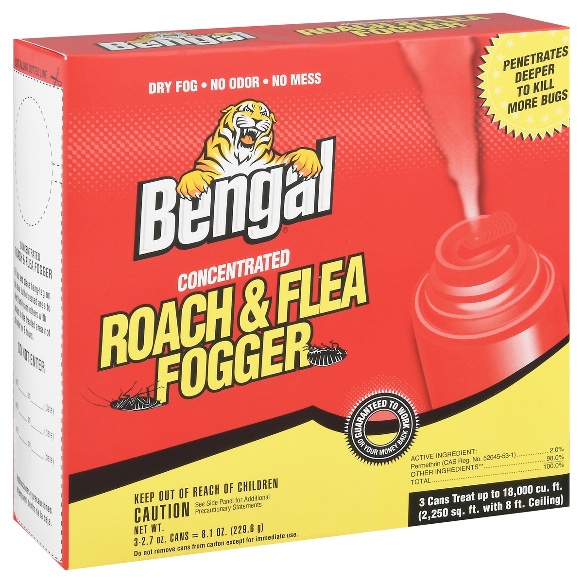 slide 8 of 10, Bengal Flea Tick Fogger, 3 ct