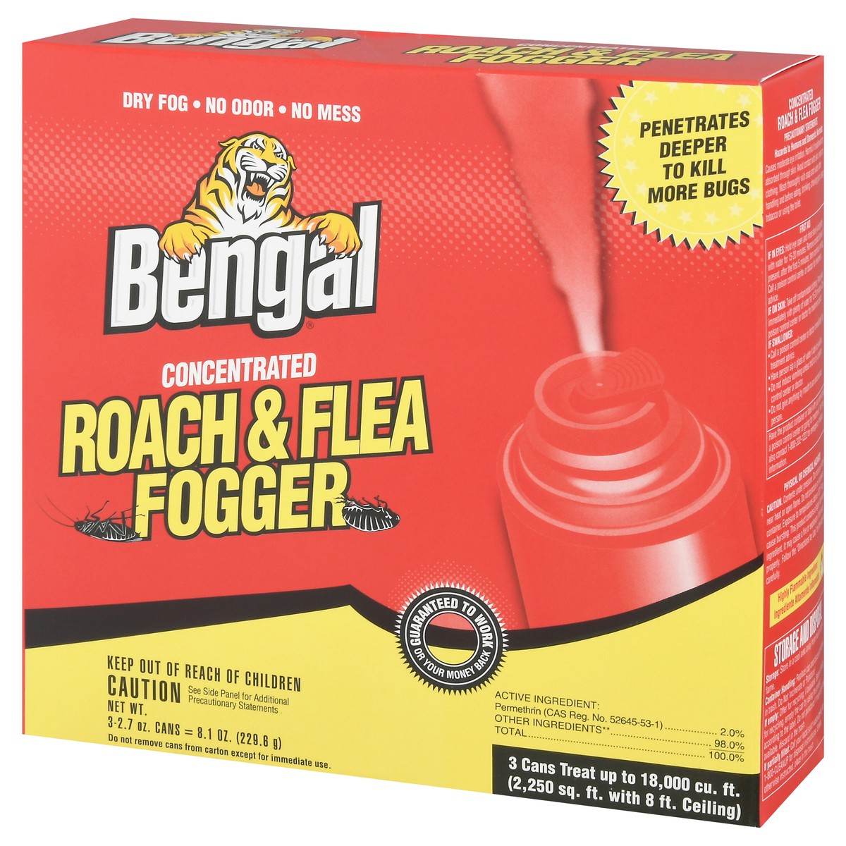 slide 2 of 10, Bengal Flea Tick Fogger, 3 ct