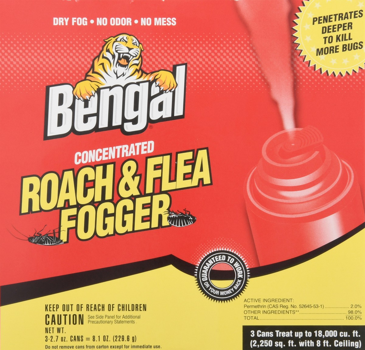 slide 5 of 10, Bengal Flea Tick Fogger, 3 ct