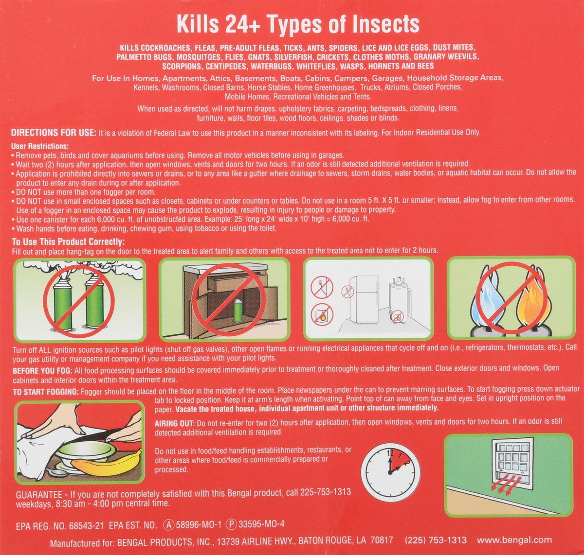 slide 6 of 10, Bengal Flea Tick Fogger, 3 ct