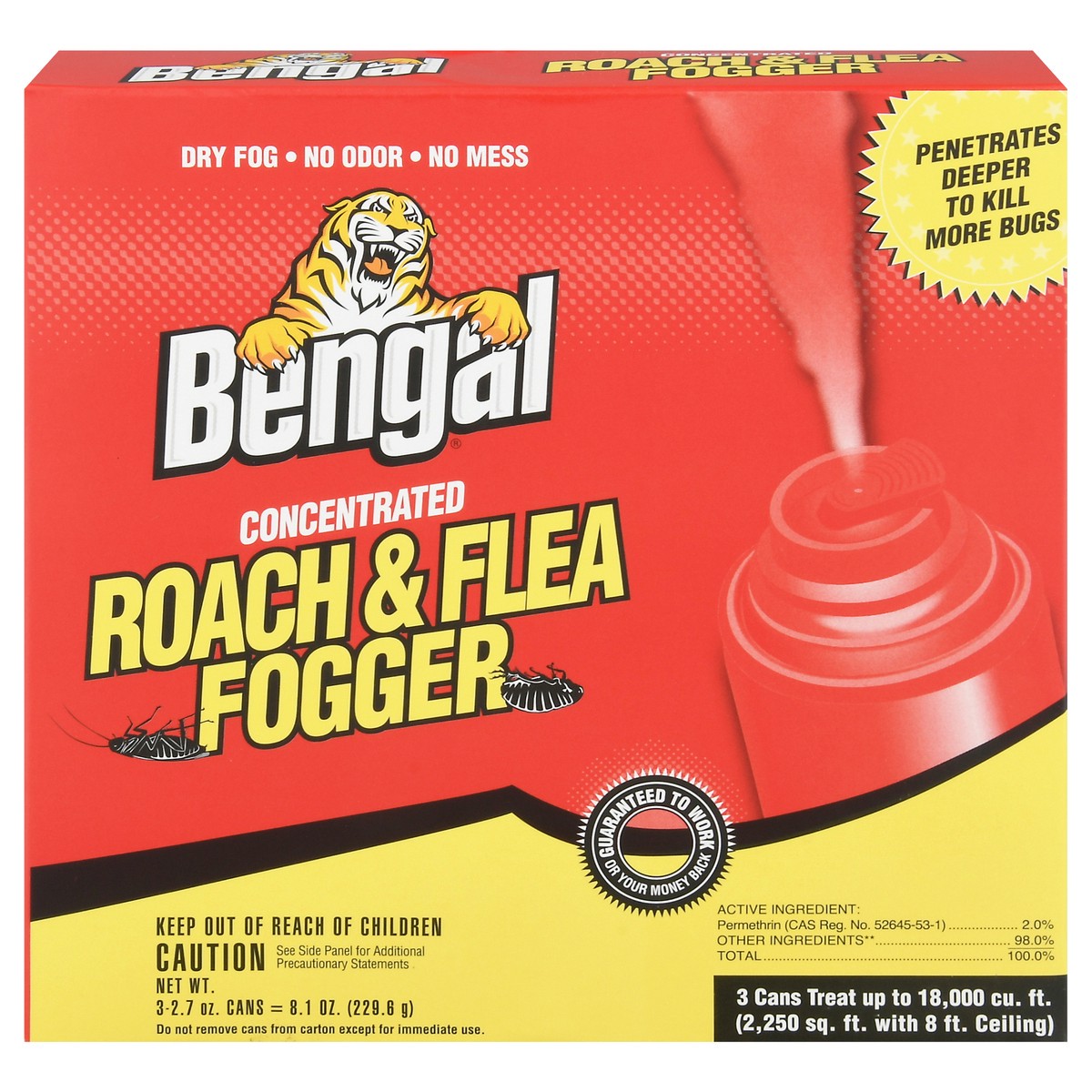 slide 7 of 10, Bengal Flea Tick Fogger, 3 ct